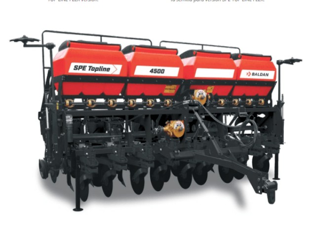 Plantadeira Spe4500 Top Line 9 Linhas com Dosador de Sementes Titanium Baldan