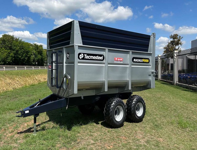 Carreta Agrícola Basculante Hidráulica CBTEC 13.500 – 13.5M³. Rodado Tandem com Pneus 400/60x15.5 aro 15.5 Tecmesteel