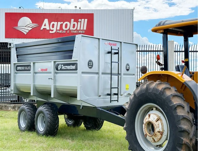 Carreta Agrícola Basculante Hidráulica CBTEC 10.500 – 10.5M³. Rodado Tandem com Pneus 400/60X15.5 aro 15.5 Tecmesteel