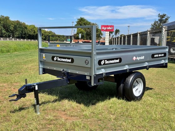 Carreta Agrícola CBTEC 4000 Basculante Manual 2500L/ 4 Toneladas Rodado Duplo aro 16 - Tecmesteel