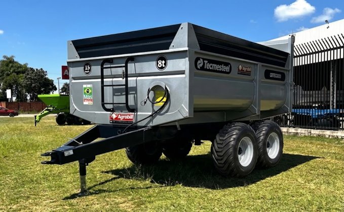 8.500 – 8.5M³ - Carreta Agrícola Basculante Hidráulica CBTEC. Rodado Tandem com Pneus 400/60x15.5 aro 15.5 Tecmesteel